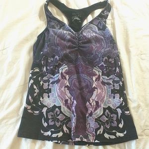 Large purple and black tank top